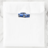 1970/72 Trans Am Blue Car Ronde Sticker (Tas)