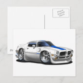 1970/72 Trans Am White Briefkaart (Voorkant / Achterkant)