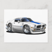 1970/72 Trans Am White Briefkaart (Voorkant)