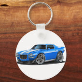 1970-73 Camaro Blu/Wht-auto Sleutelhanger (Voorkant)