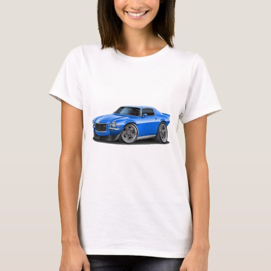 1970-73 Camaro Blue Car T-shirt (Voorkant)