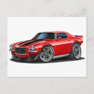 1970-73 Camaro Red/Blk Briefkaart