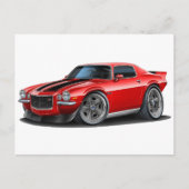 1970-73 Camaro Red/Blk Briefkaart (Voorkant)