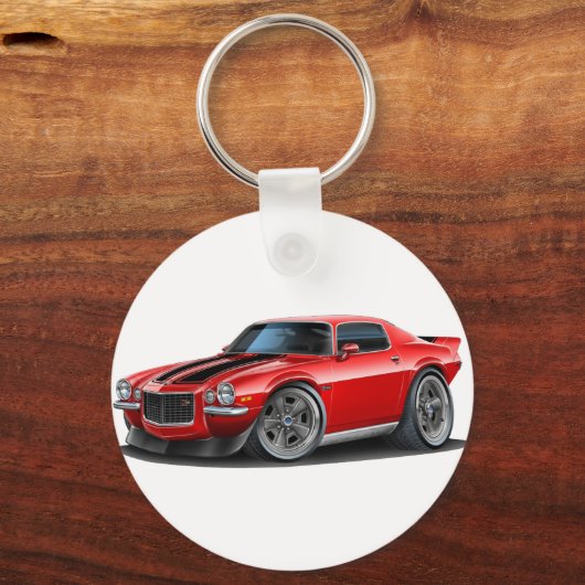 1970-73 Camaro Red/Blk Sleutelhanger (Voorkant)