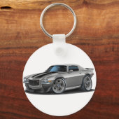 1970-73 Camaro Sil/Blk Car Sleutelhanger (Voorkant)
