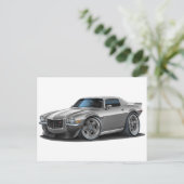 1970-73 Camaro Sil/Wht Car Briefkaart (Staand voorkant)
