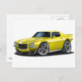 1970-73 Camaro Yellow Briefkaart (Voorkant / Achterkant)