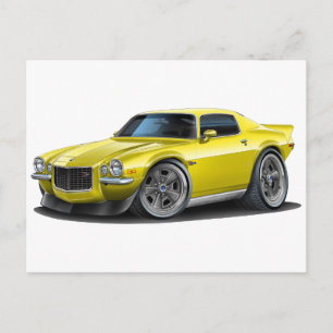 1970-73 Camaro Yellow Briefkaart
