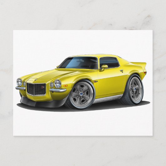 1970-73 Camaro Yellow Briefkaart (Voorkant)