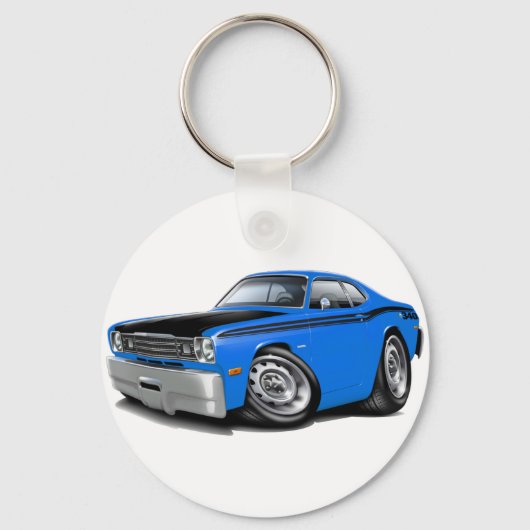 1970-74 Duster 340 Blue Car Sleutelhanger (Voorkant)