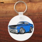 1970-74 Duster 340 Blue Car Sleutelhanger (Voorkant)