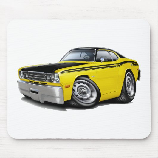 1970-74 Duster 340 Gele auto Muismat (Voorkant)