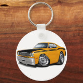 1970-74 Duster 340 Oranje auto Sleutelhanger (Voorkant)