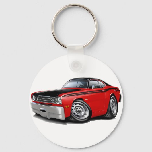 1970-74 Duster 340 Red Car Sleutelhanger (Voorkant)