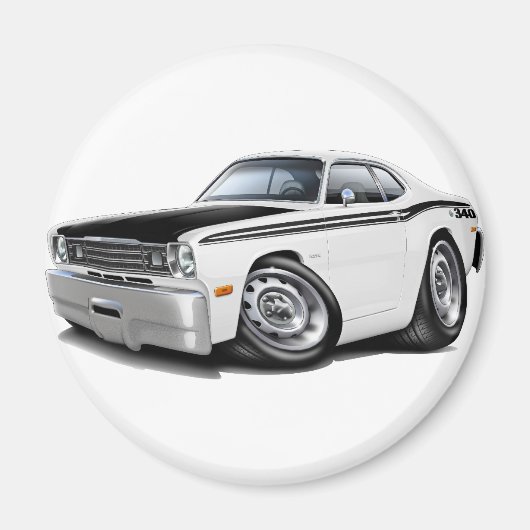 1970-74 Duster 340 witte auto Magneet (Voorkant)