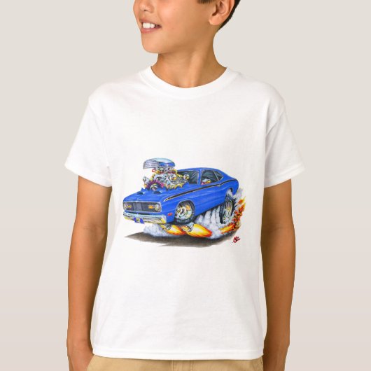 1970-74 Plymouth Blue Car T-shirt (Voorkant)