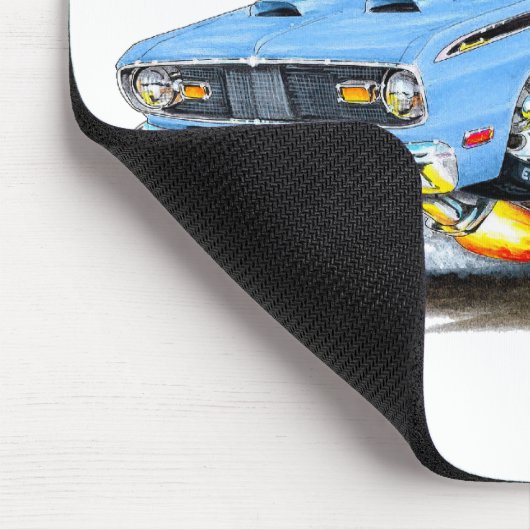 1970-74 Plymouth Duster Lt Blue Car Muismat (Hoek)