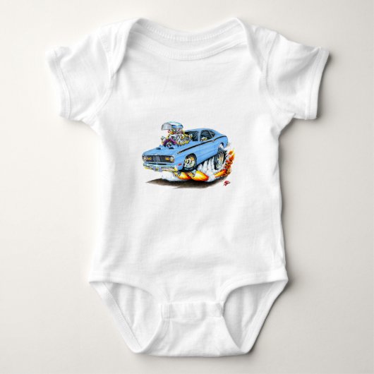 1970-74 Plymouth Duster Lt Blue Car Romper (Voorkant)