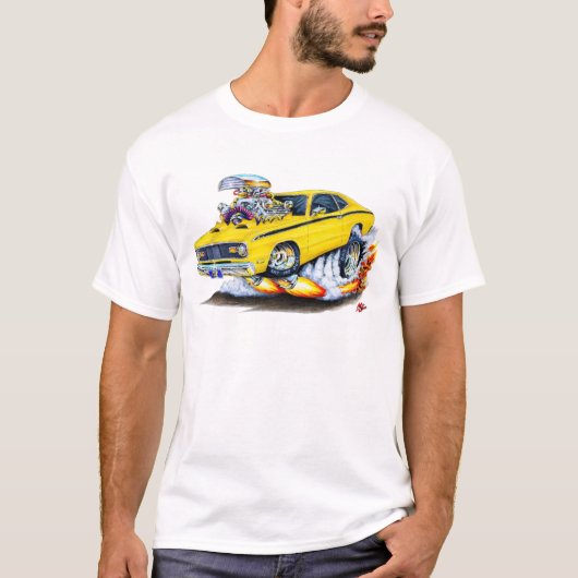 1970-74 Plymouth gele auto T-shirt (Voorkant)