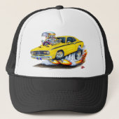 1970-74 Plymouth gele auto Trucker Pet (Voorkant)