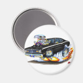 1970-74 Plymouth zwarte bus Magneet (Voorkant / Achterkant)