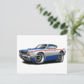 1970 AMC Rebelmachine Rood-Wit-Blauw auto Briefkaart (Staand voorkant)