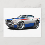 1970 AMC Rebelmachine Rood-Wit-Blauw auto Briefkaart (Voorkant)