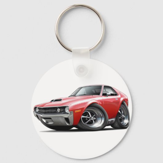 1970 AMX Rood-witte auto Sleutelhanger (Voorkant)