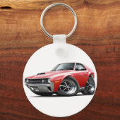 1970 AMX Rood-witte auto Sleutelhanger (Voorkant)