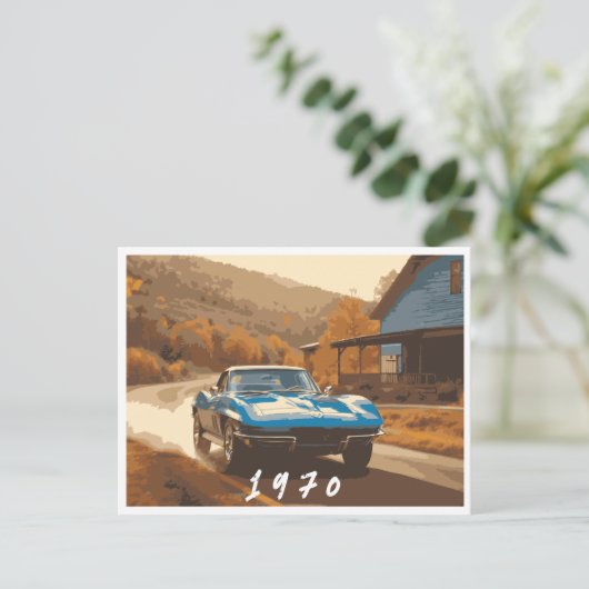 1970 Auto Briefkaart (Staand voorkant)