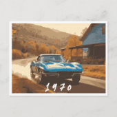 1970 Auto Briefkaart (Voorkant)