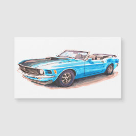 1970 Blauwe Mustang Magnet