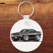 1970 Challenger Black Car Sleutelhanger (Voorkant)