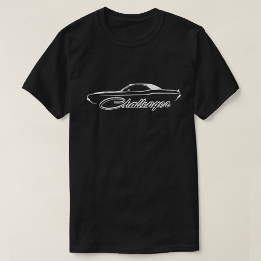 1970 Challenger Zwarte Geest Silhouette T-shirt (Design voorkant)