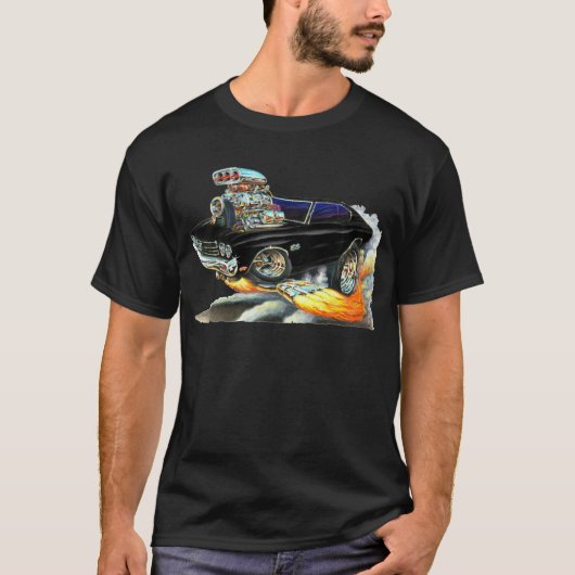 1970 Chevelle Black Car T-shirt (Voorkant)