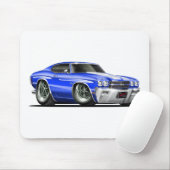 1970 Chevelle Blue-White Car Muismat (Met muis)