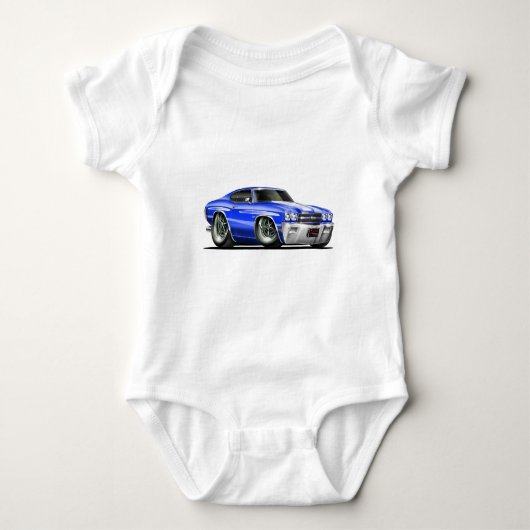 1970 Chevelle Blue-White Car Romper (Voorkant)
