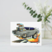 1970 Chevelle Grey-Black Car Briefkaart (Staand voorkant)