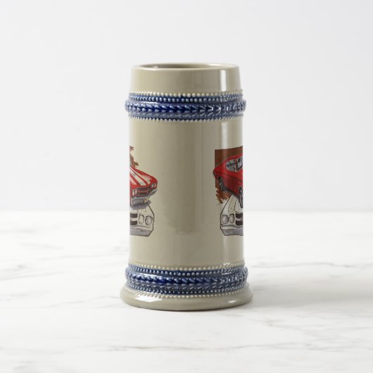 1970 Chevelle Rood-Witte auto Bierpul (Center)