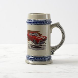 1970 Chevelle Rood-Witte auto Bierpul
