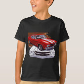1970 Chevelle Rood-Witte auto T-shirt (Voorkant)