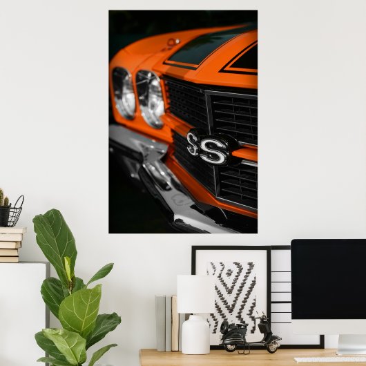 1970 Chevelle S396 Oranje Poster (Thuiskantoor)