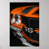 1970 Chevelle S396 Oranje Poster (Voorkant)