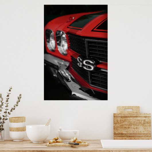 1970 Chevelle SS396 Red Poster (Keuken)
