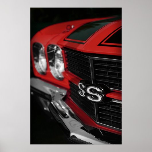 1970 Chevelle SS396 Red Poster (Voorkant)