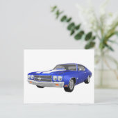 1970 Chevelle SS: Blauwe afwerking: Briefkaart (Staand voorkant)