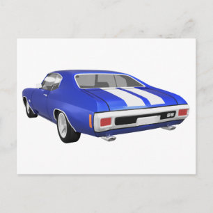 1970 Chevelle SS: Blauwe afwerking: Briefkaart