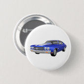 1970 Chevelle SS: Blauwe afwerking: Ronde Button 5,7 Cm (Voorkant /achterkant)