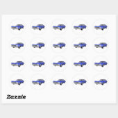 1970 Chevelle SS: Blauwe afwerking: Ronde Sticker (Vel)