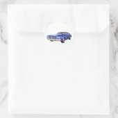 1970 Chevelle SS: Blauwe afwerking: Ronde Sticker (Tas)